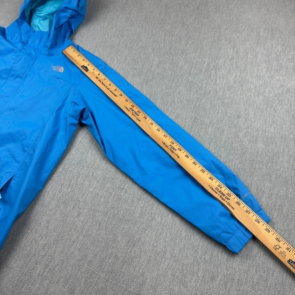 The North Face Jacket Boys XL Blue Resolve Reflective Dryvent Hooded Windbreaker